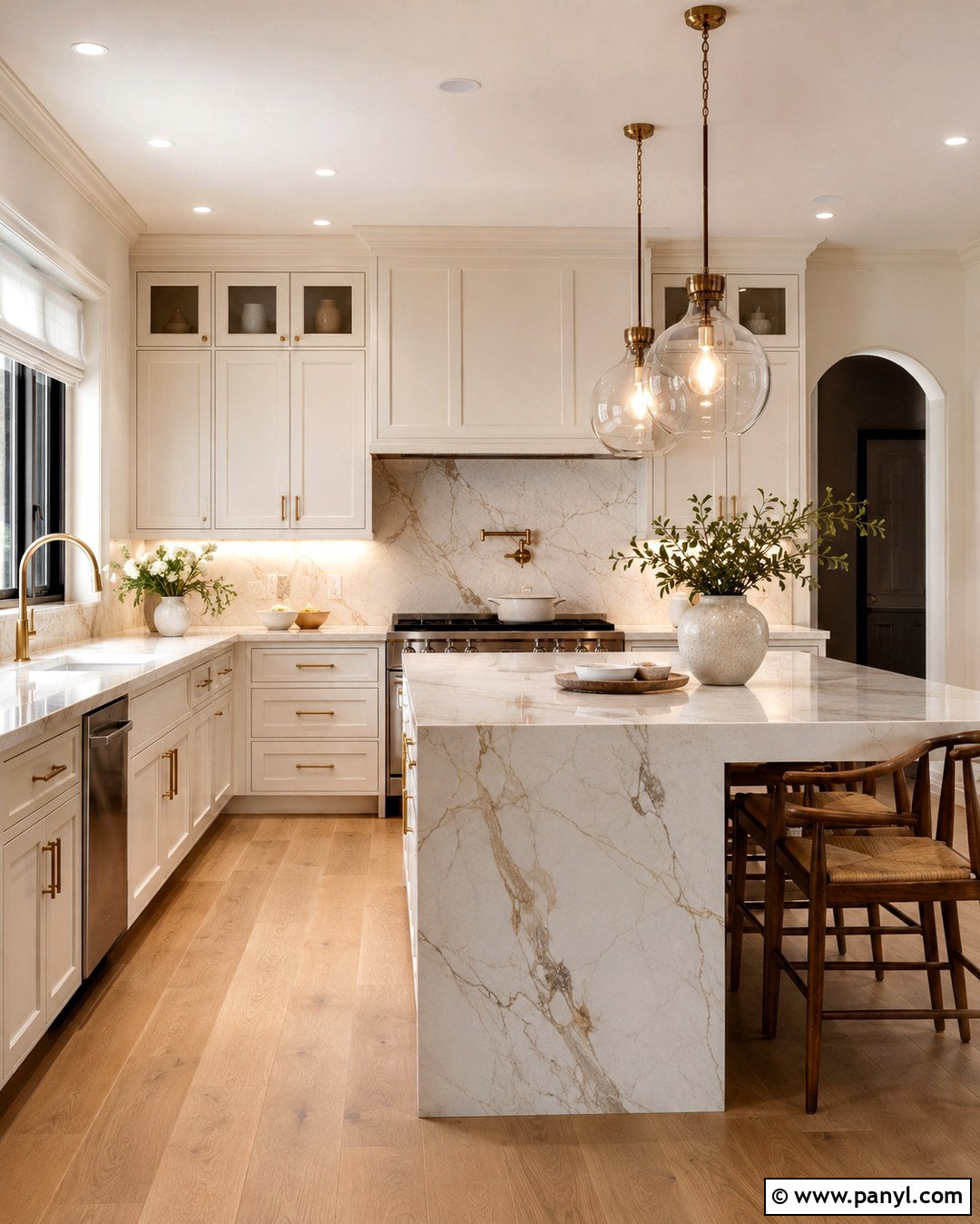 Alabaster Kitchen Walls With Marble Countertops - 20 Alabaster White Kitchen Walls