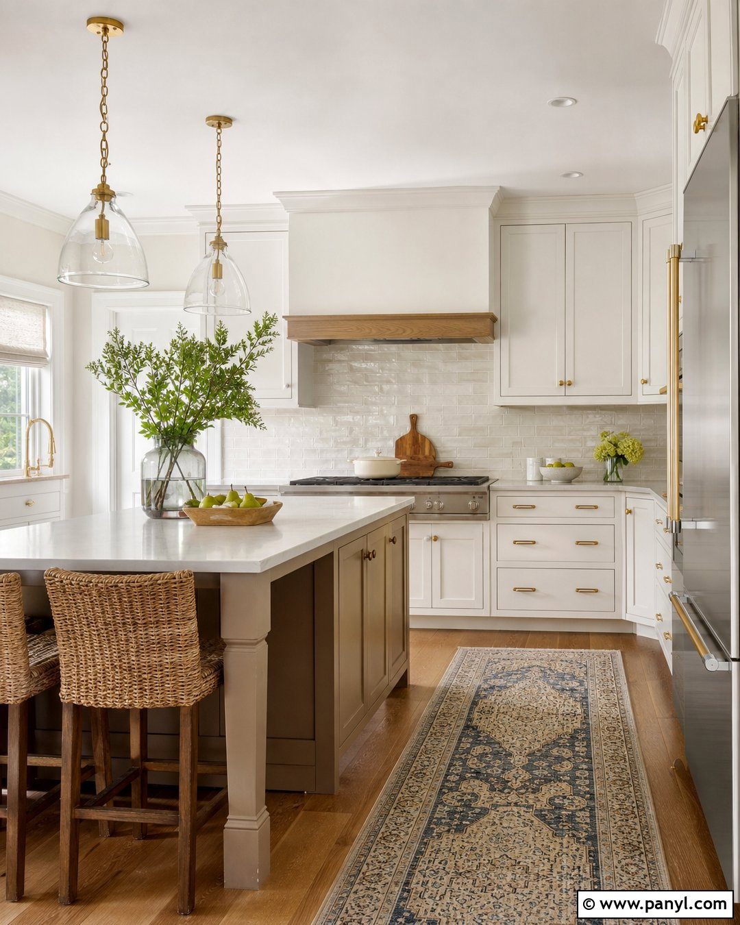 Alabaster Kitchen Walls With White Cabinets - 35 Alabaster Walls With White Trim Ideas