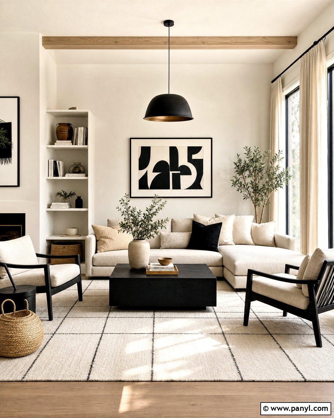 Alabaster Living Room With Black Accents - 20 alabaster sherwin williams living rooms