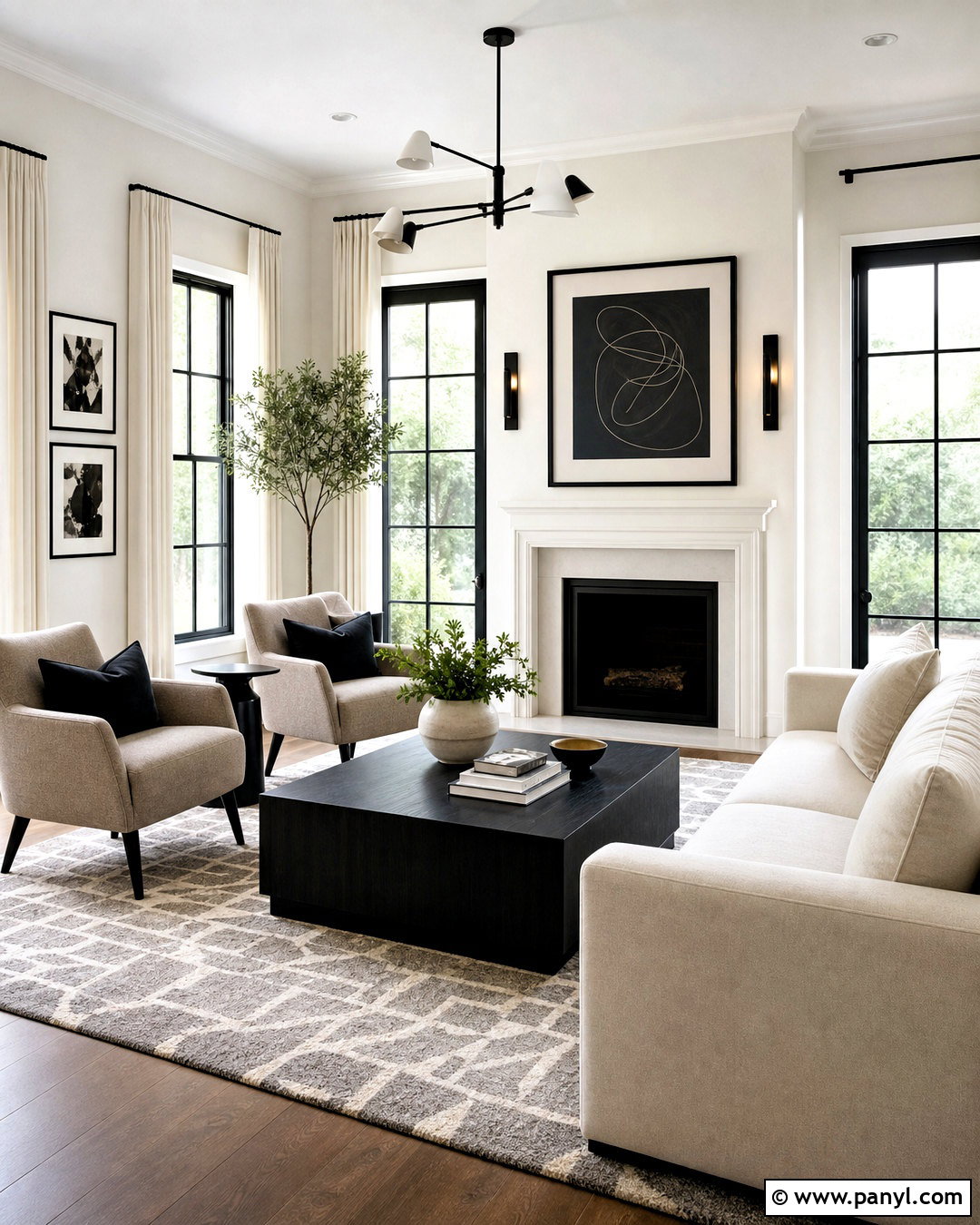 Alabaster Living Room With Black Accents - 20 alabaster living room walls