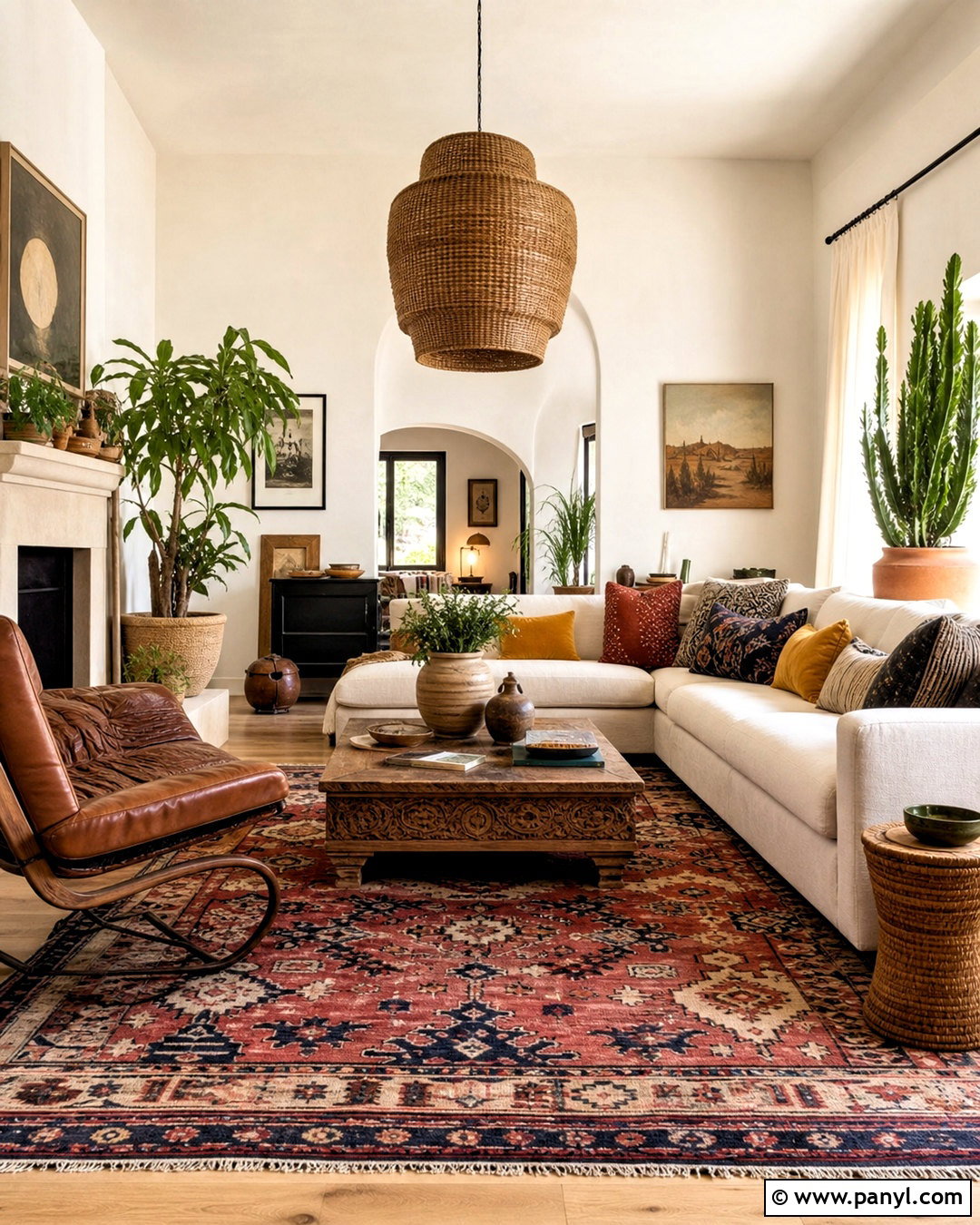 Alabaster Living Room With Boho Decor - 20 alabaster sherwin williams living rooms