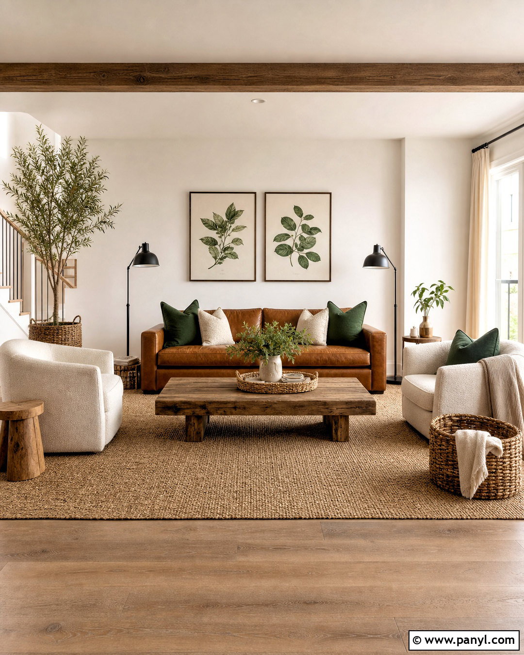 Alabaster Living Room With Brown Leather Sofa - 20 alabaster living room walls
