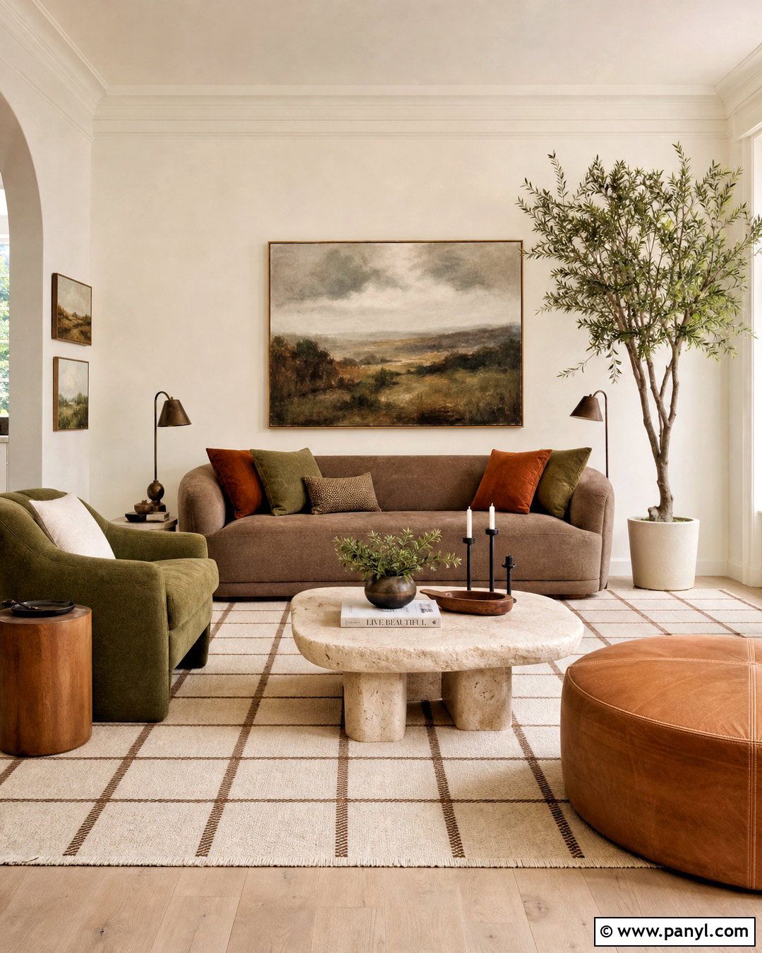 Alabaster Living Room With Earth Tone Decor - 20 alabaster living room walls