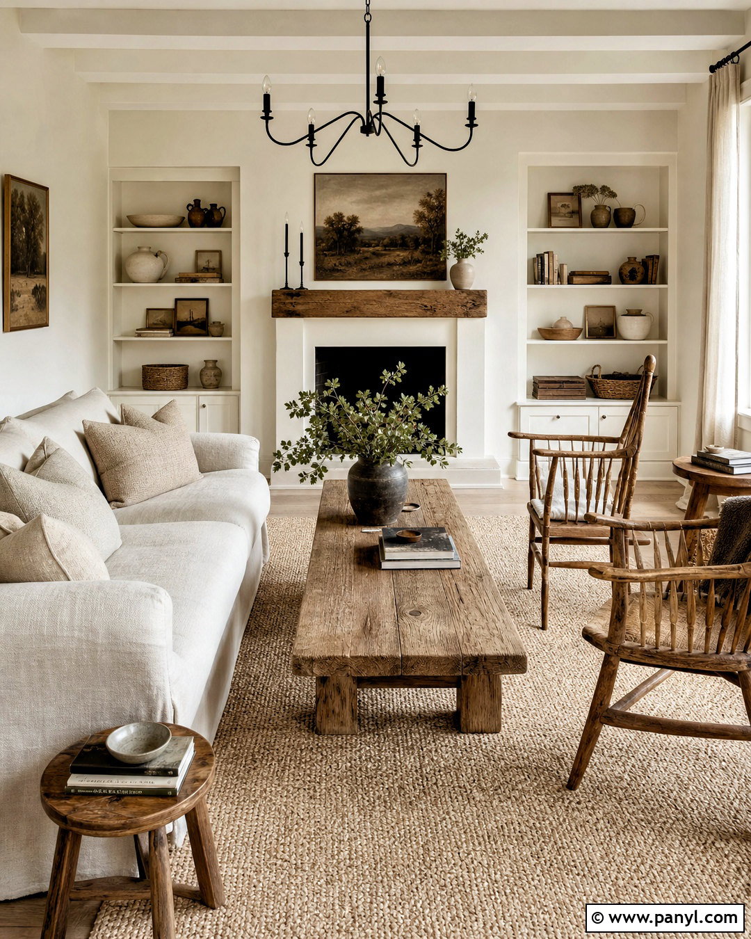 Alabaster Living Room With Farmhouse Decor - 20 alabaster sherwin williams living rooms