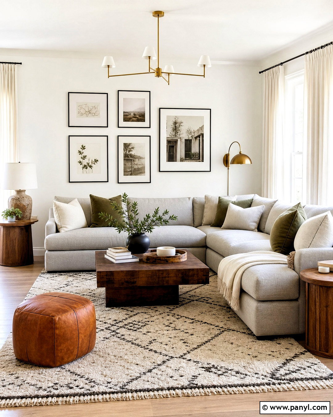 Alabaster Living Room With Gray Sectional - 20 alabaster living room walls