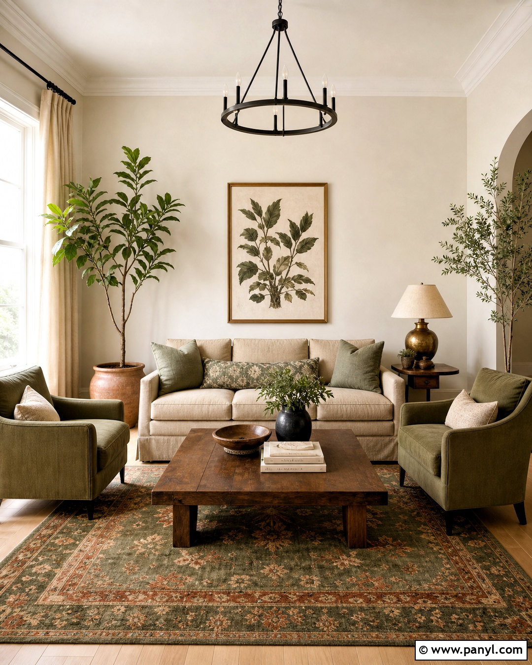 Alabaster Living Room With Green Accents - 20 alabaster sherwin williams living rooms