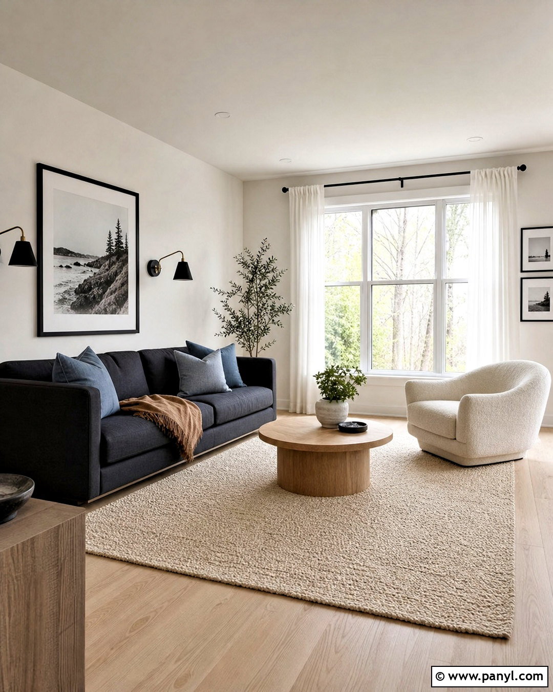 Alabaster Living Room With Light Oak Floors - 20 alabaster living room walls