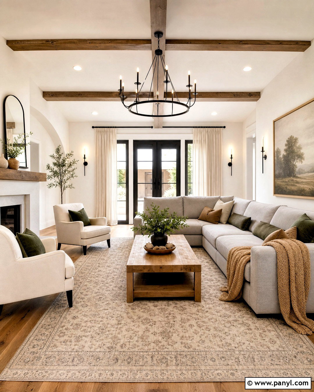 Alabaster Living Room With Modern Farmhouse Decor - 20 alabaster living room walls