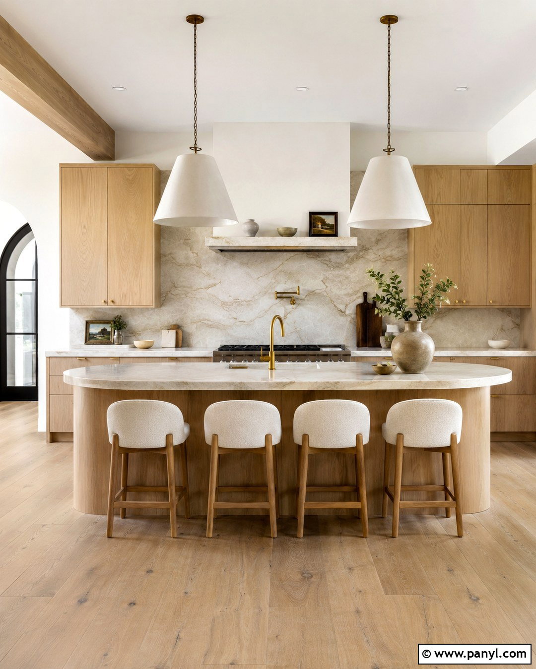 Alabaster Organic Modern Kitchen Walls - 20 Alabaster White Kitchen Walls