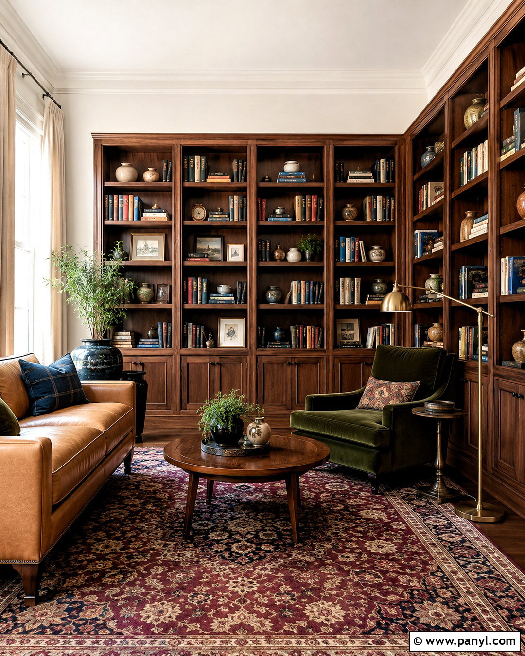 Alabaster Walls In A Home Library - 45 Alabaster Sherwin Williams Walls