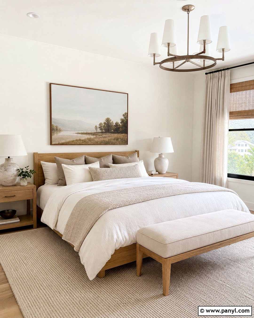 Alabaster Walls In A Neutral Bedroom - 25 Sherman Williams Alabaster Walls