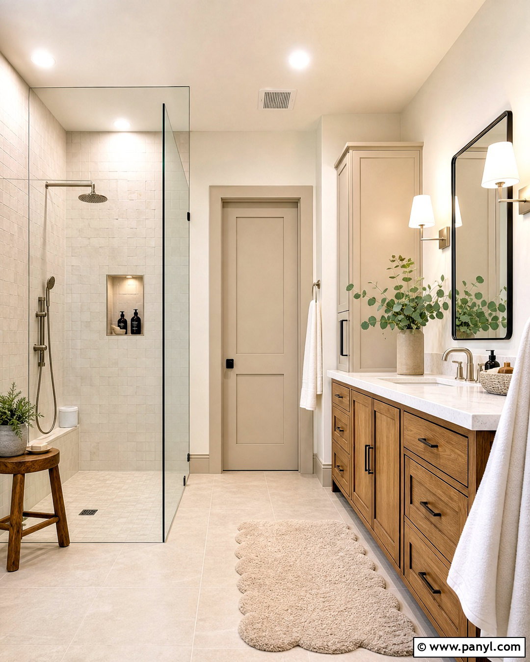 Alabaster Walls With Accessible Beige Trim Bathroom - 20 alabaster walls accessible beige trim ideas