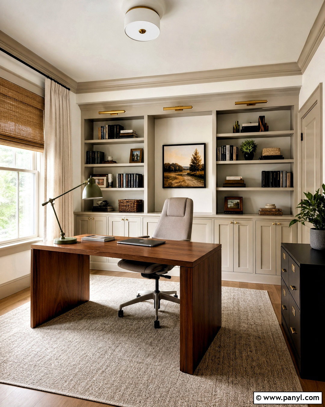 Alabaster Walls With Accessible Beige Trim Home Office - 20 alabaster walls accessible beige trim ideas