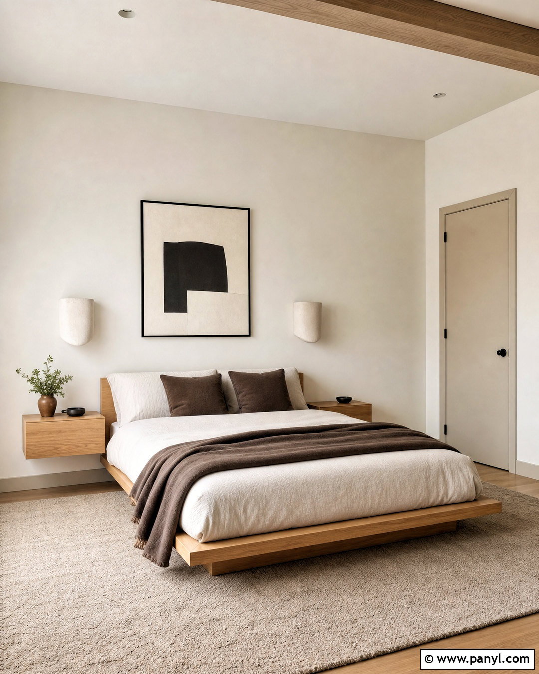 Alabaster Walls With Accessible Beige Trim Minimalist Bedroom - 20 alabaster walls accessible beige trim ideas
