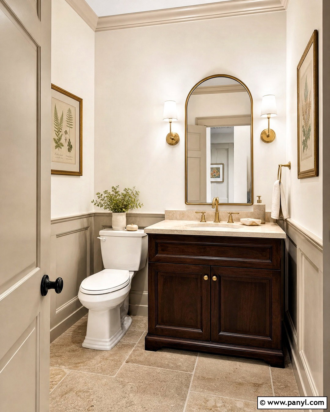 Alabaster Walls With Accessible Beige Trim Powder Room - 20 alabaster walls accessible beige trim ideas