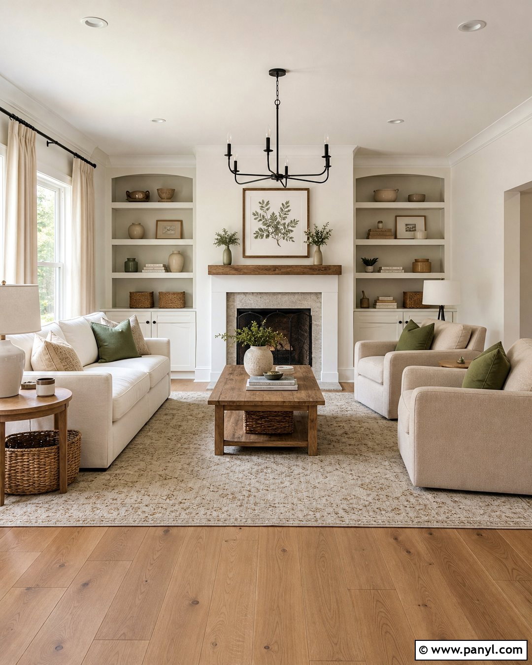 Alabaster Walls With Natural Oak Furniture - 25 Sherman Williams Alabaster Walls