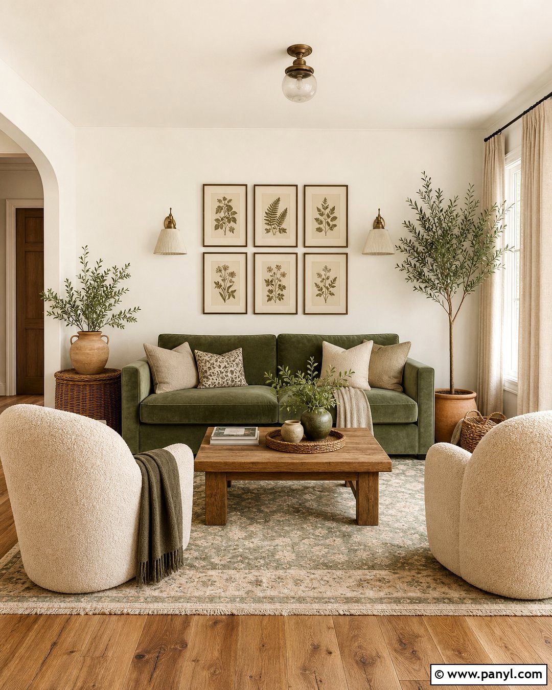 Alabaster Walls With Sage Green Decor - 25 Sherman Williams Alabaster Walls