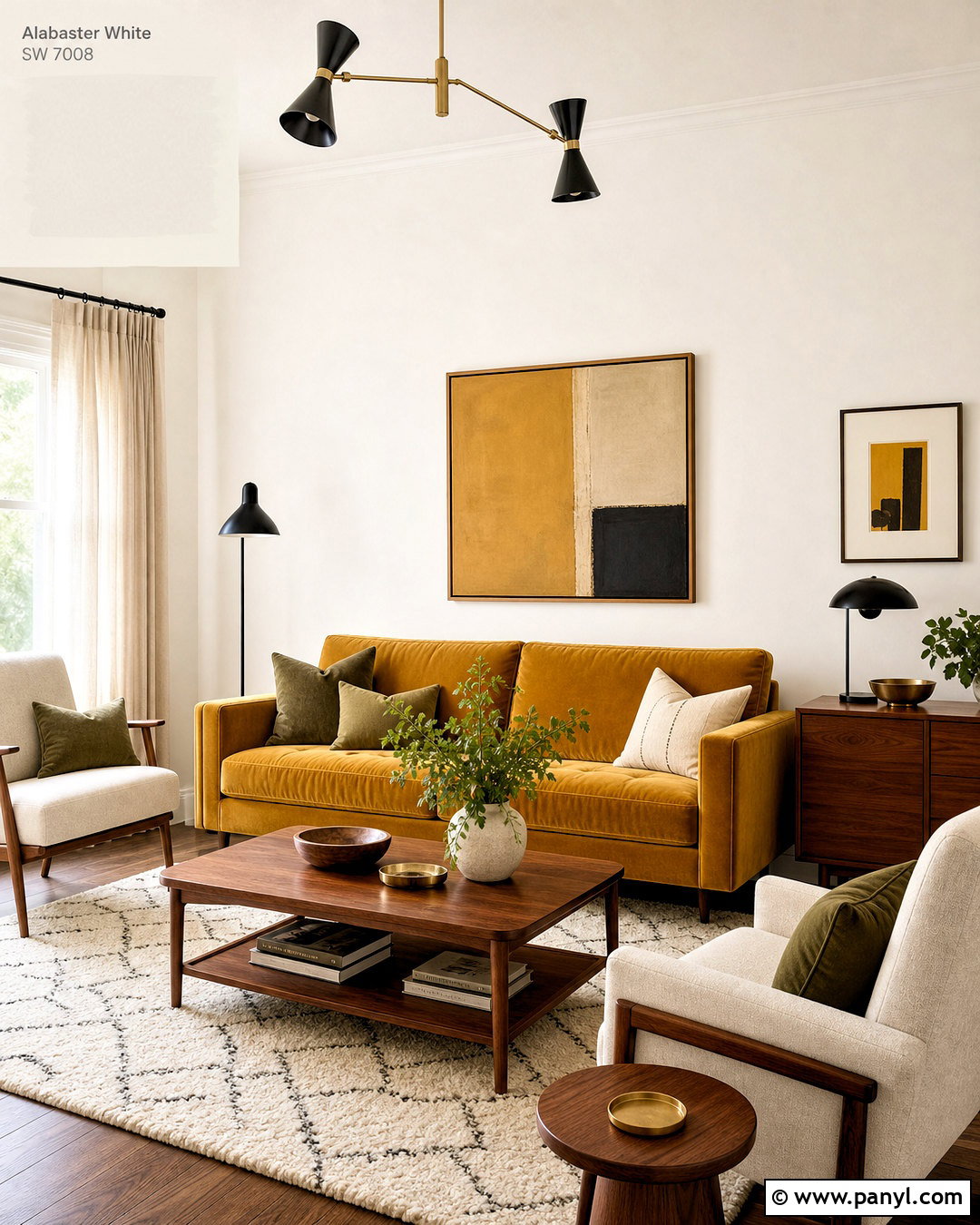 Alabaster White And Mustard Yellow - 20 colors that go with alabaster white ideas