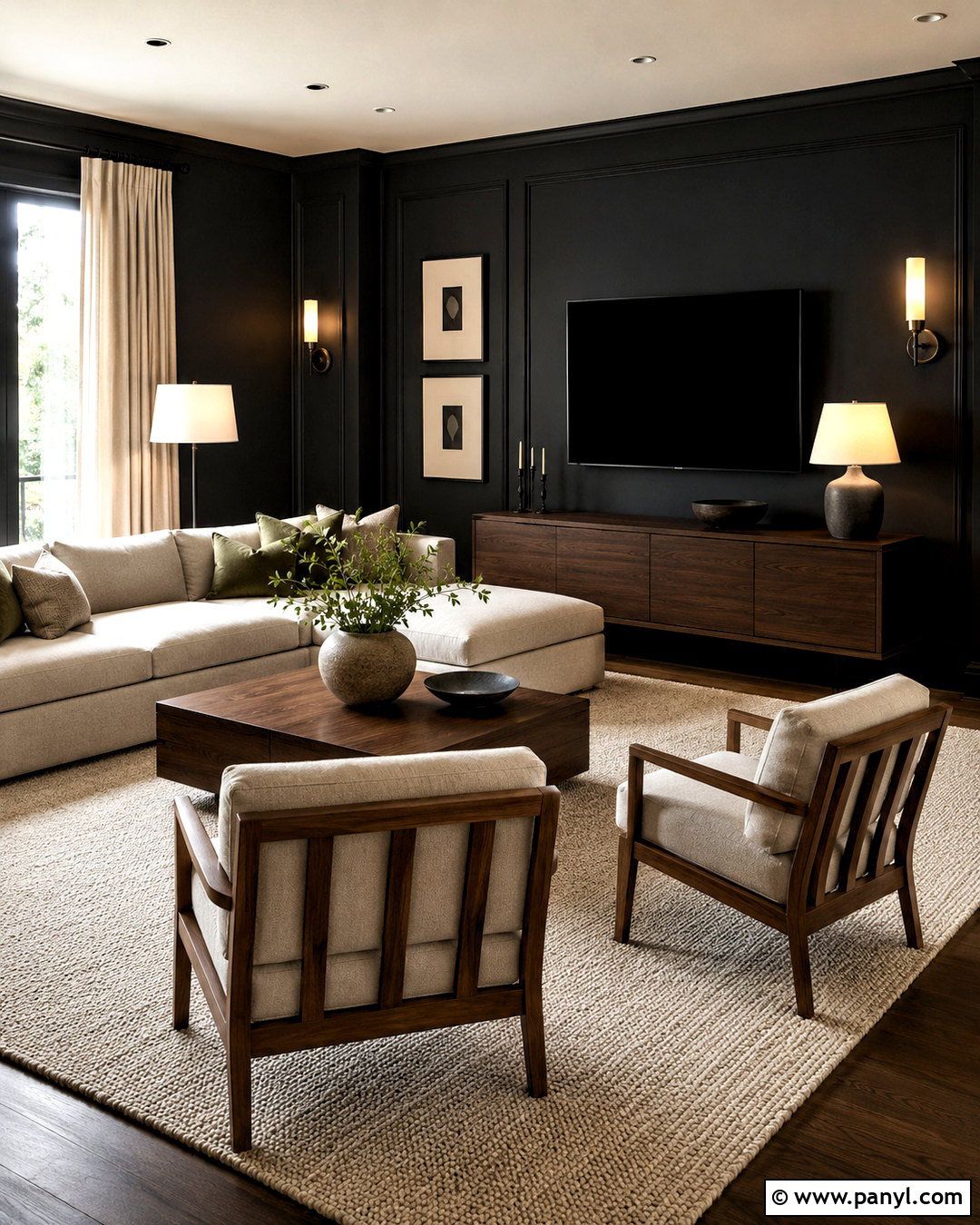 All Black Living Room Walls - 20 black living room walls