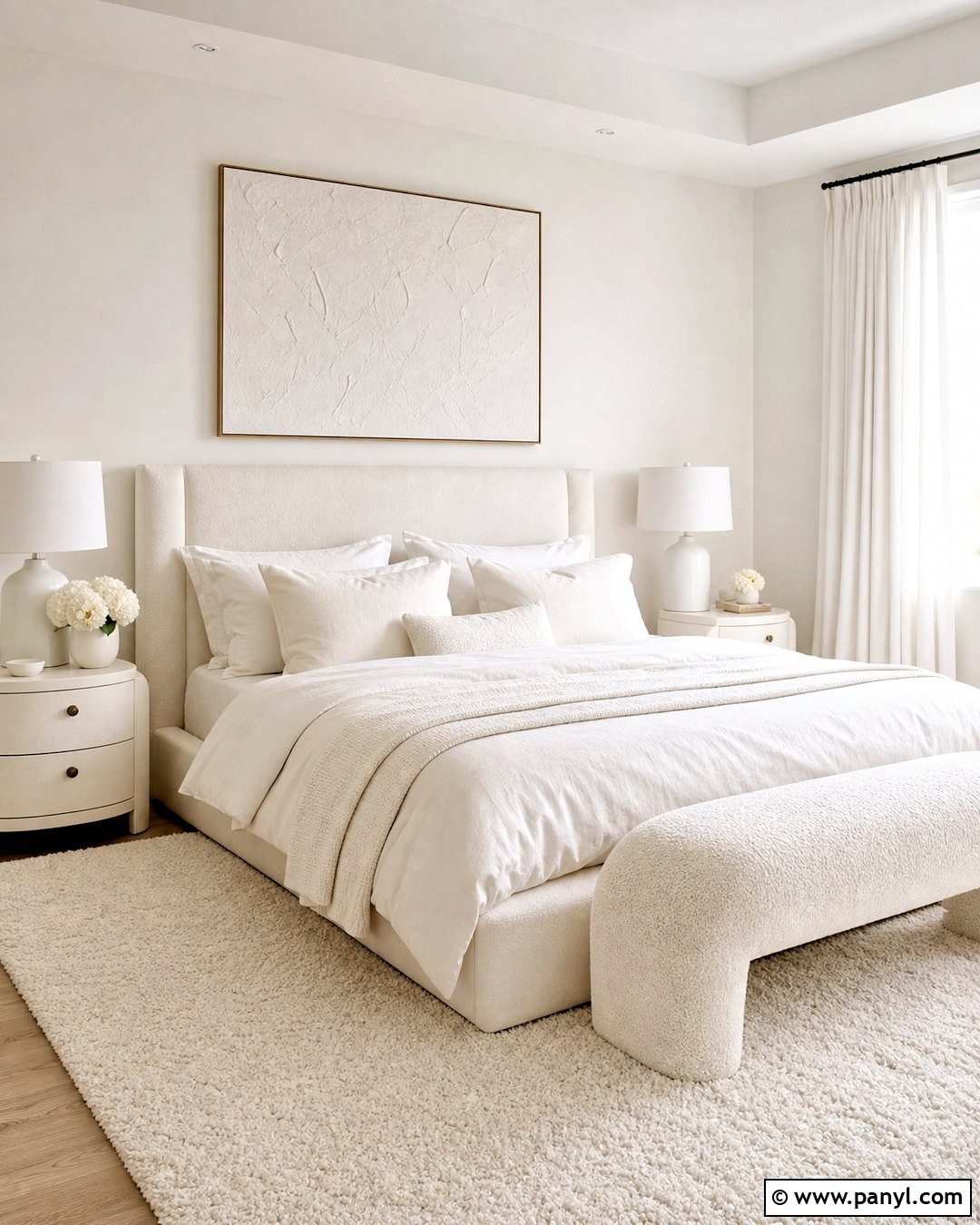 All White Cozy Bedroom - 20 all white interior ideas