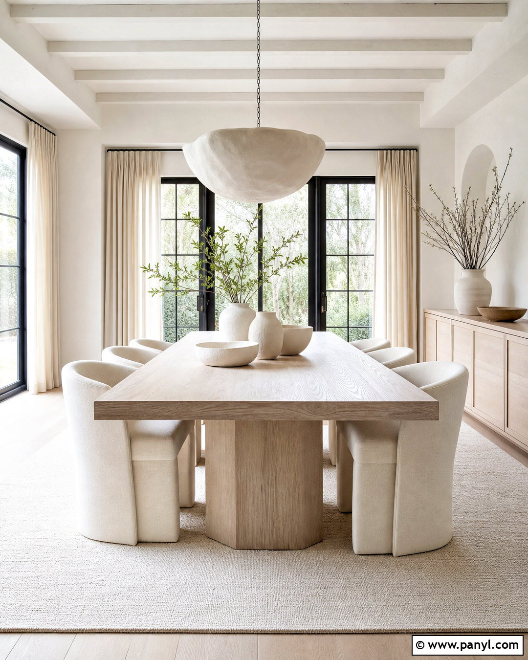 All White Dining Room - 20 all white interior design ideas