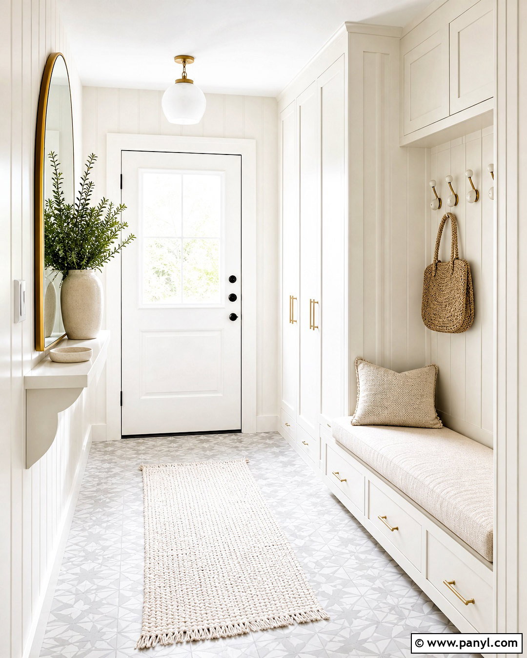 All White Entryway - 20 all white interior design ideas