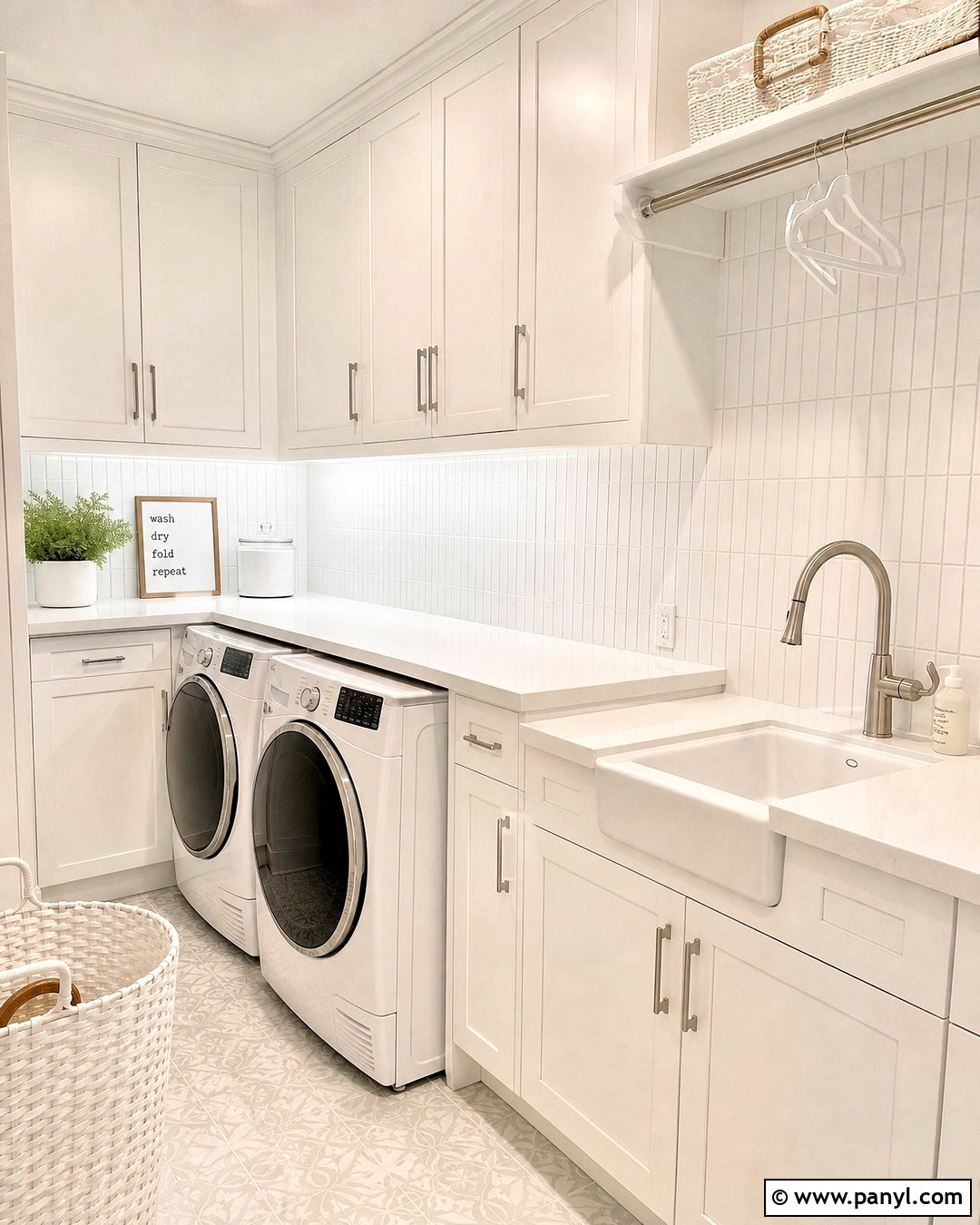 All White Laundry Room - 20 all white interior design ideas