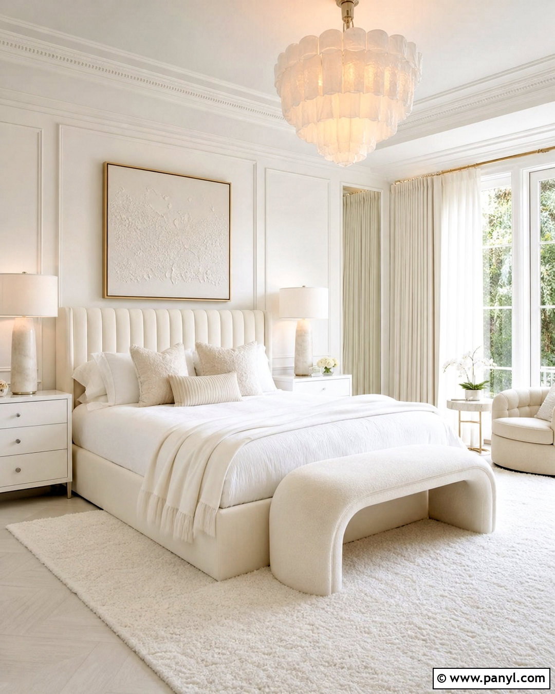 All White Luxury Bedroom - 20 all white interior ideas