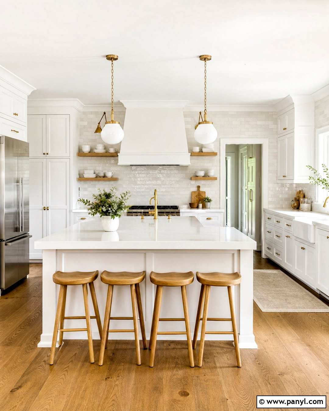 All White Modern Farmhouse Kitchen - 20 all white interior design ideas