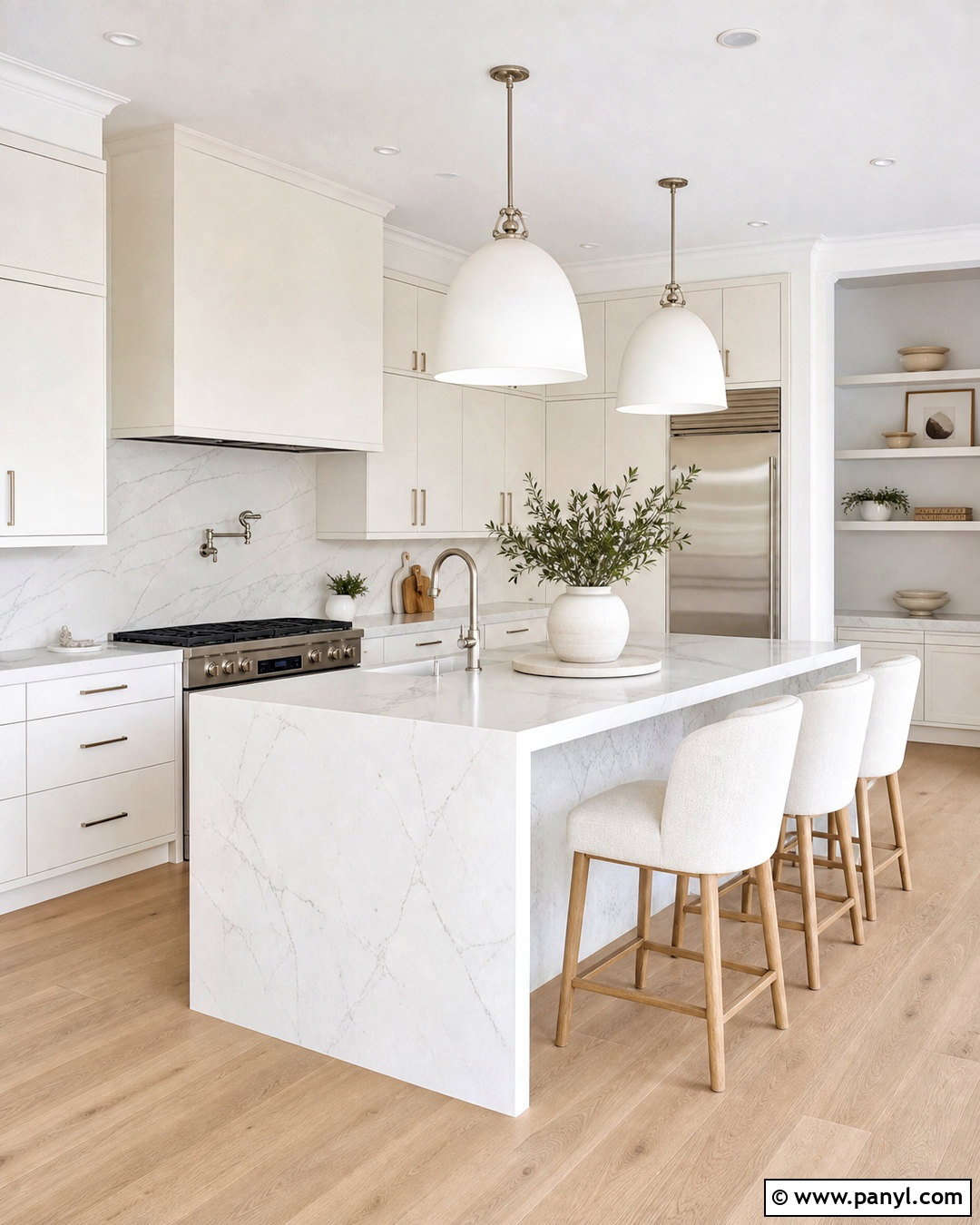 All White Modern Kitchen - 20 all white interior ideas