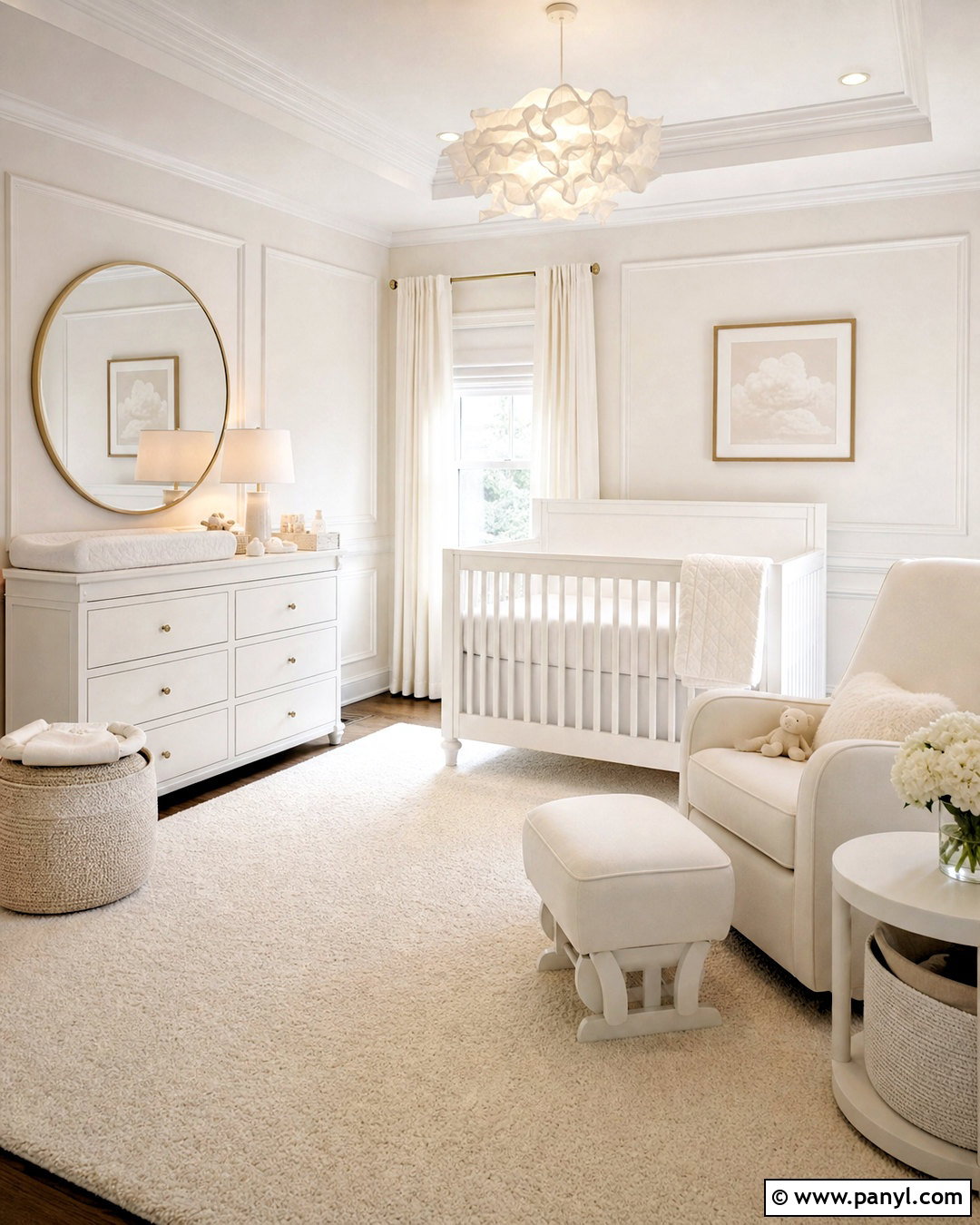 All White Nursery - 20 all white interior ideas