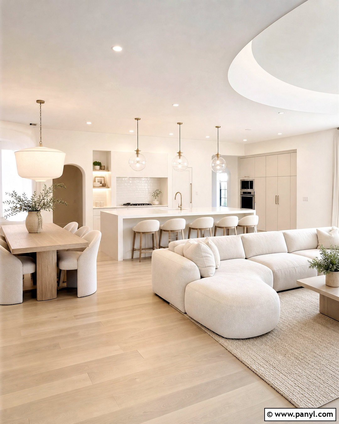All White Open Floor Plan - 20 all white interior design ideas