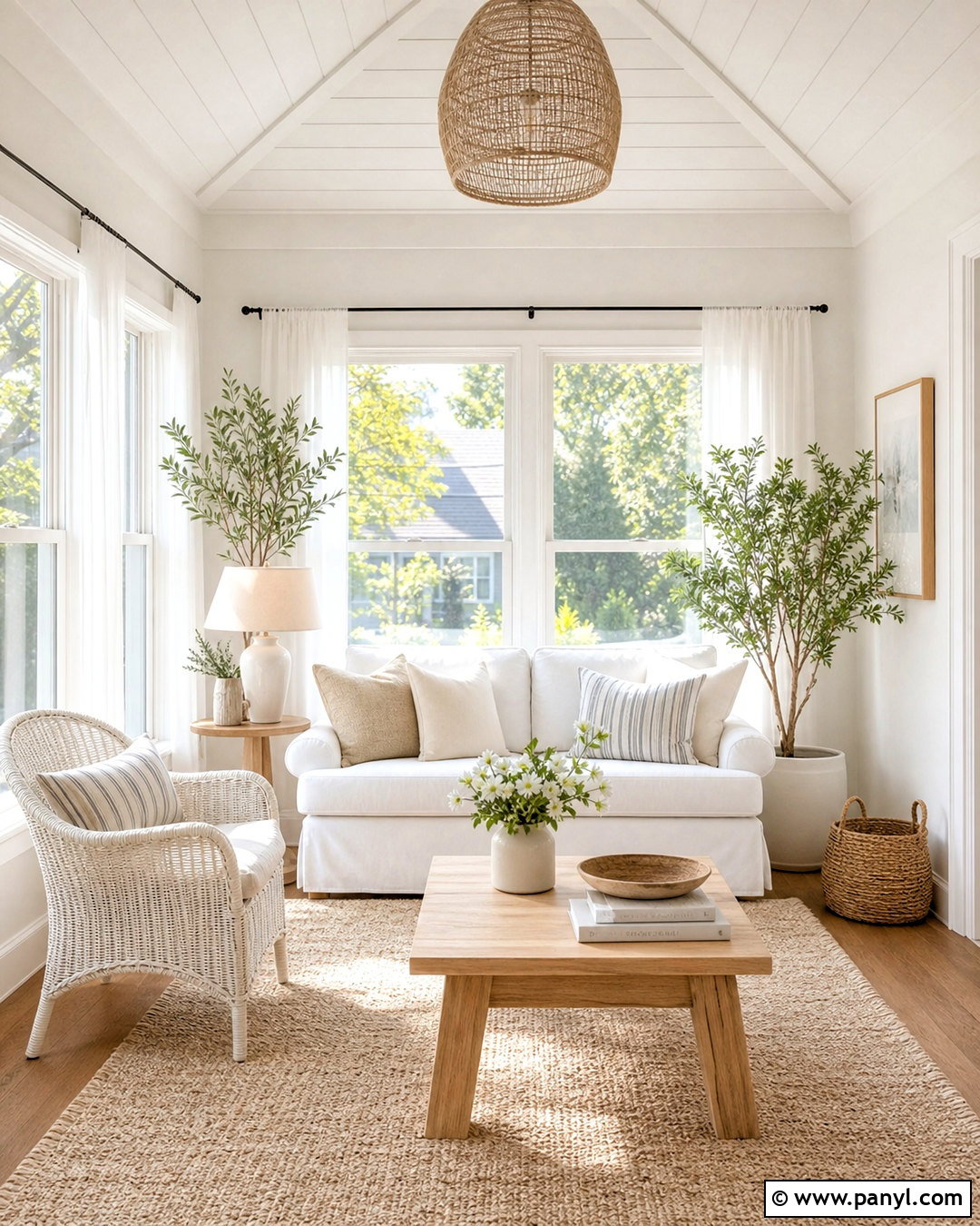 All-White Small Sunroom - 20 small sunroom decorating ideas