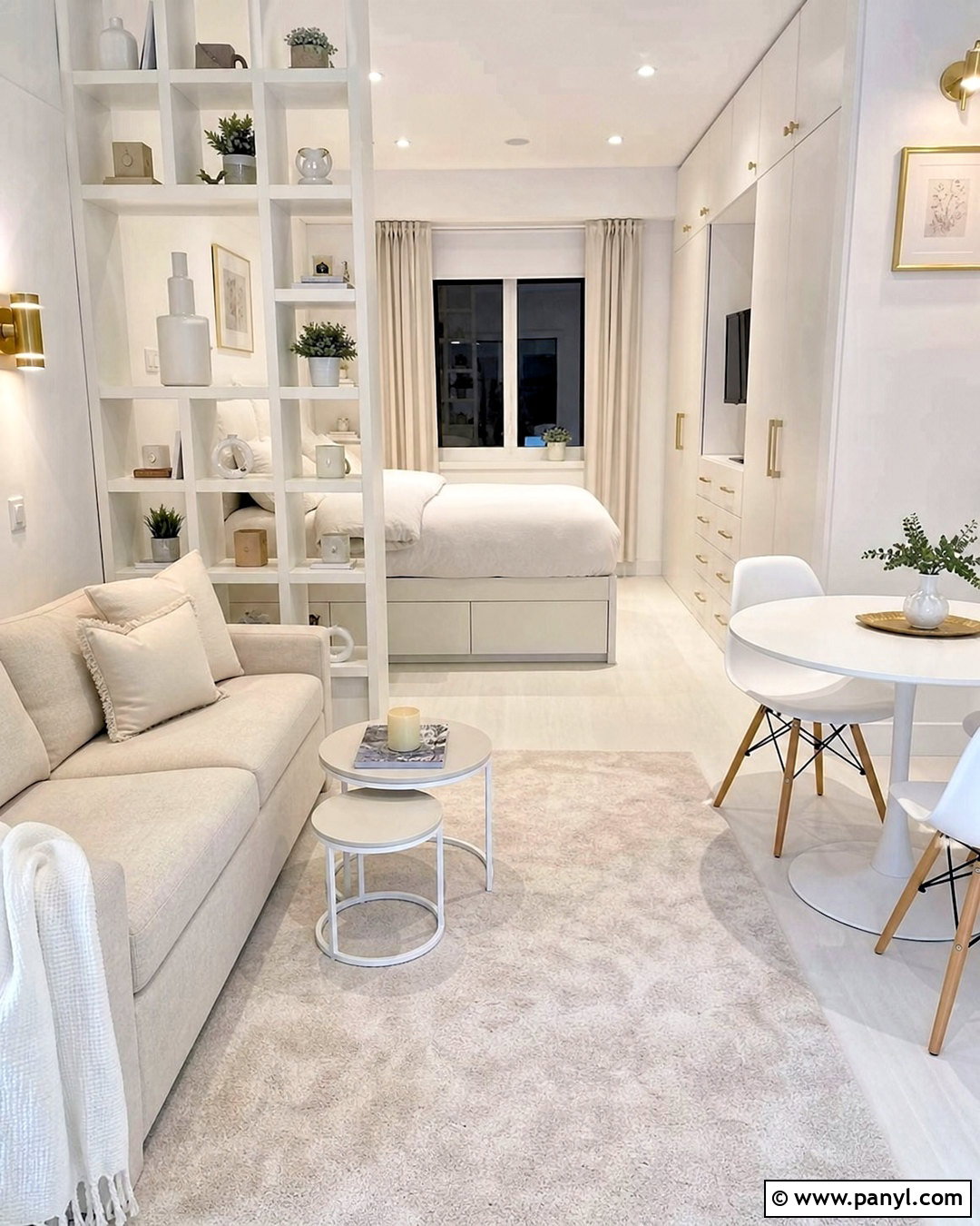 All White Studio Apartment - 20 all white interior ideas