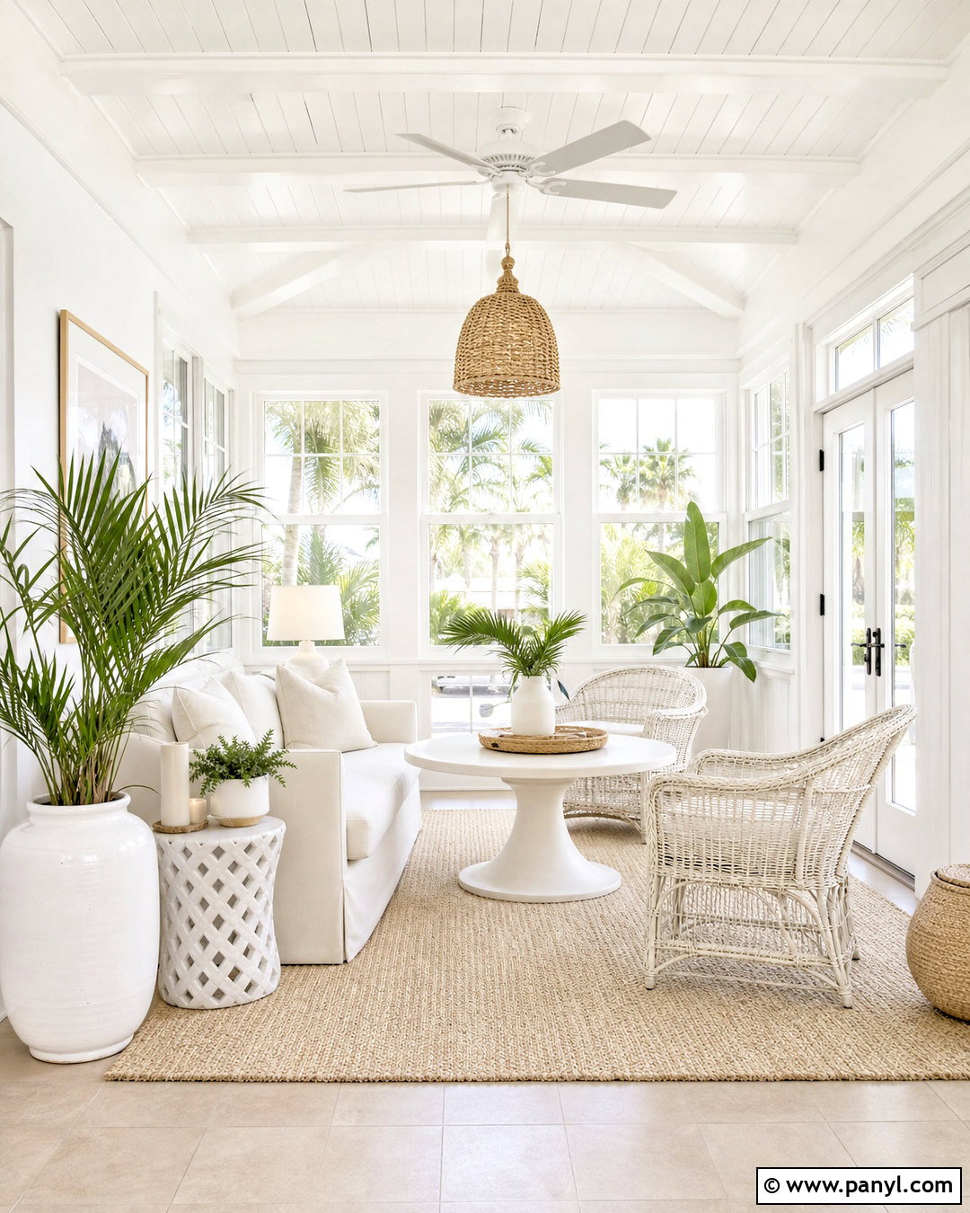 All White Sunroom - 20 all white interior ideas