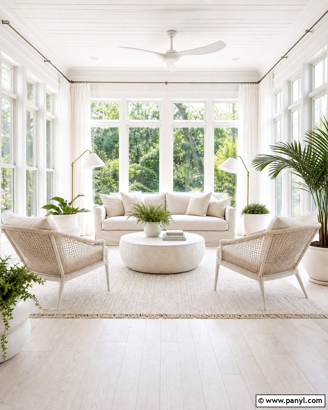 All White Sunroom - 20 all white interior design ideas