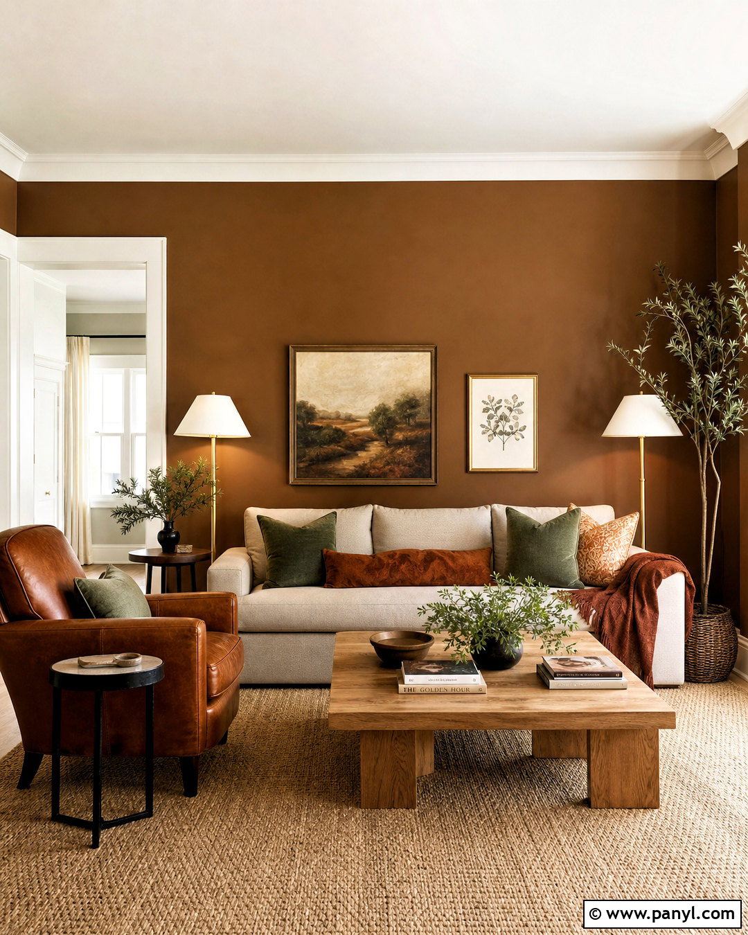 Allspice Warm Brown Paint for a Living Room - 20 warm brown paint colors