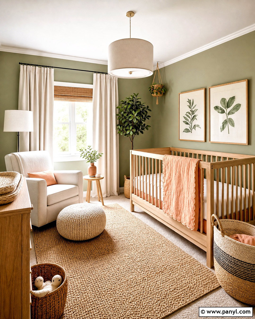 Aloe Green Nursery - 20 soft green paint color ideas