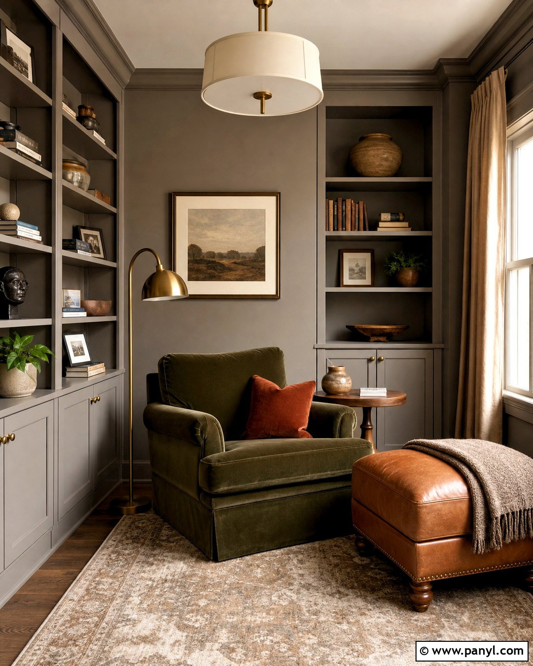 Alpaca Reading Room - 20 warm gray paint color ideas