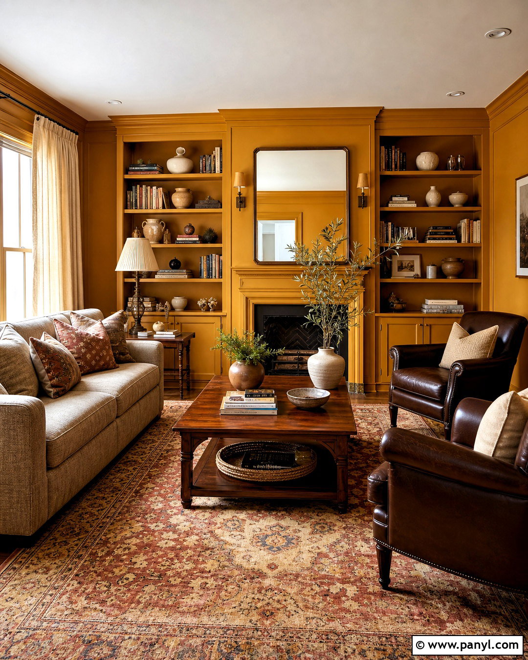 Amber Yellow Living Room - 20 yellow living room colors