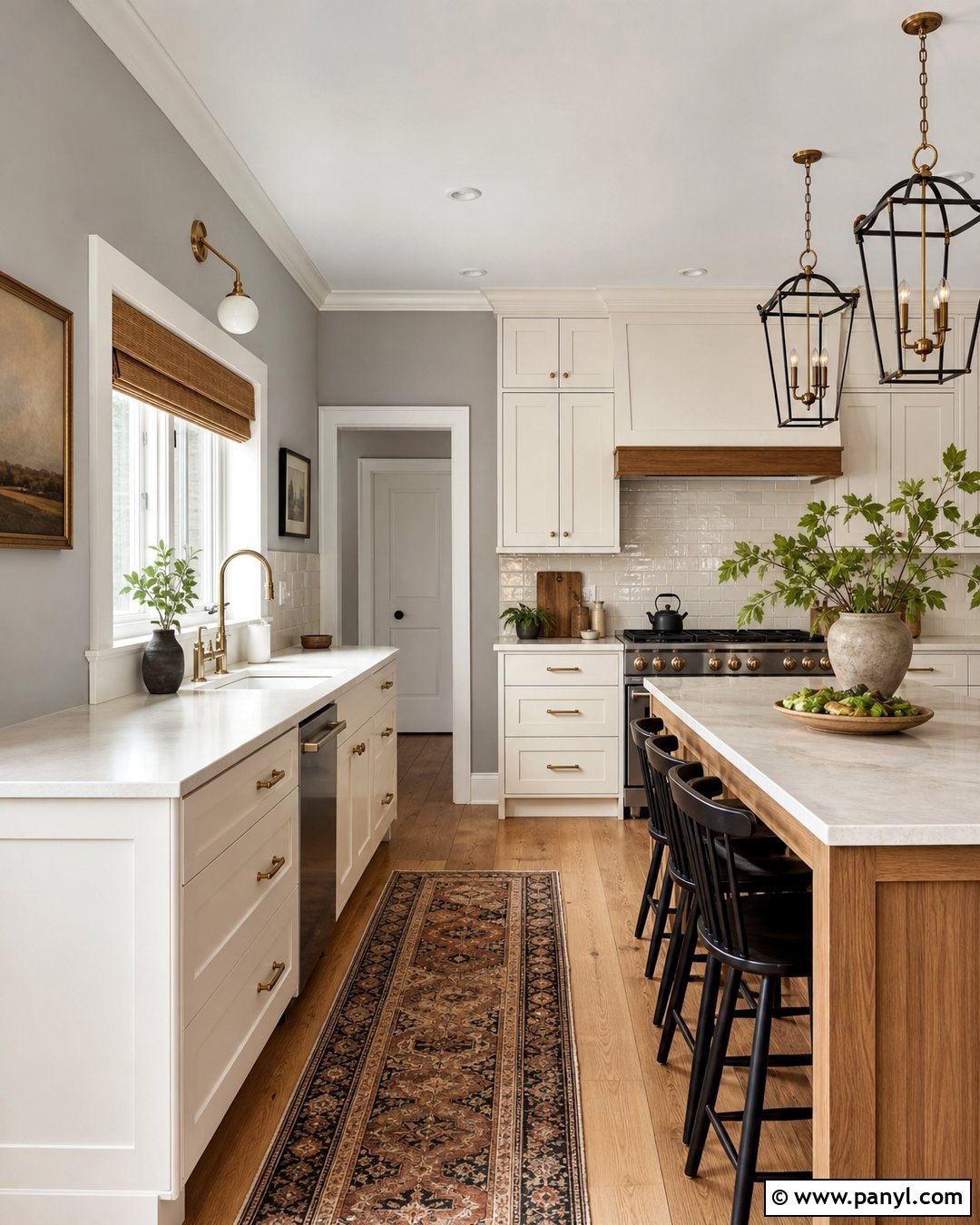 Anew Gray Kitchen Walls In A Farmhouse Kitchen - 20 Anew Gray Kitchen Walls