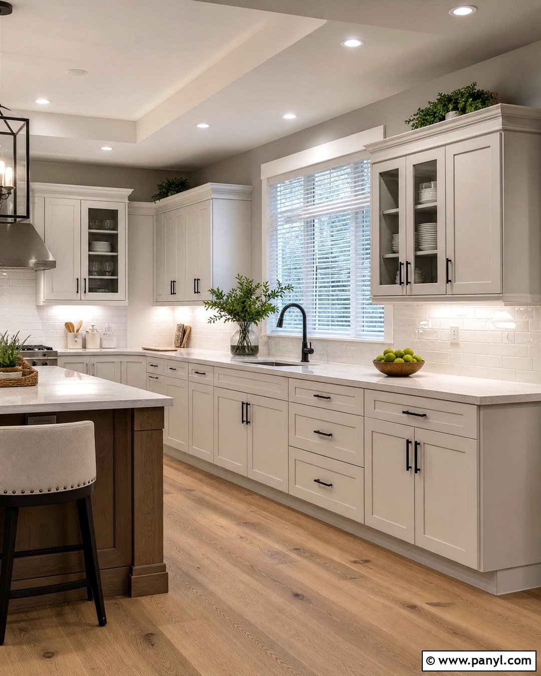 Anew Gray Kitchen Walls In A Low-Light Kitchen - 20 Anew Gray Kitchen Walls