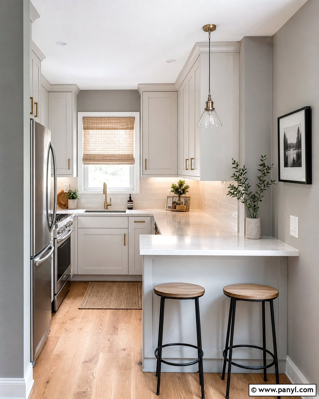 Anew Gray Kitchen Walls In A Small Kitchen - 20 Anew Gray Kitchen Walls