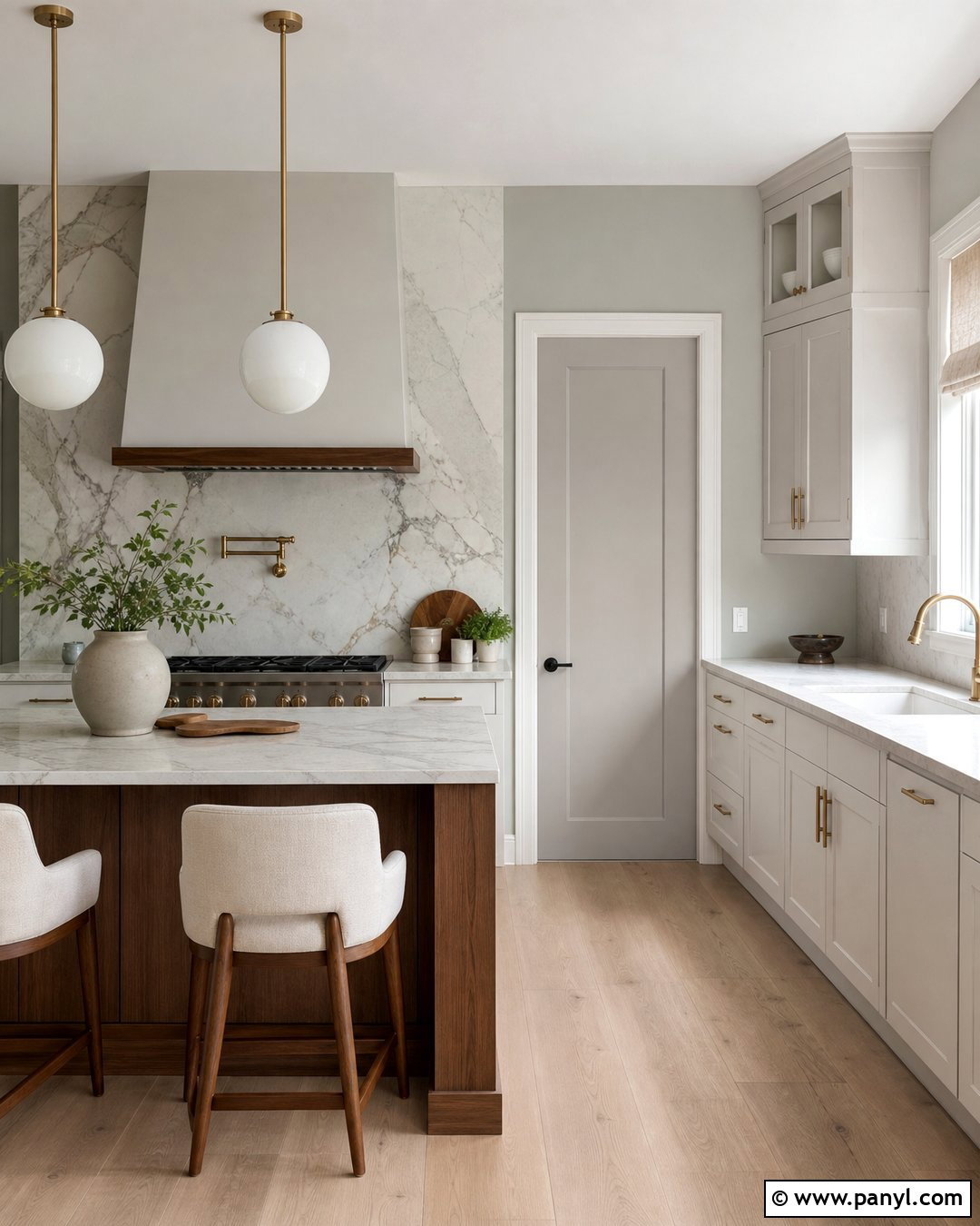Anew Gray Kitchen Walls With Marble Backsplash - 20 Anew Gray Kitchen Walls