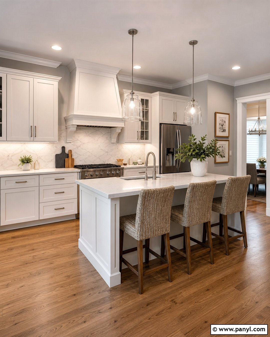 Anew Gray Kitchen Walls With White Cabinets - 20 Anew Gray Kitchen Walls