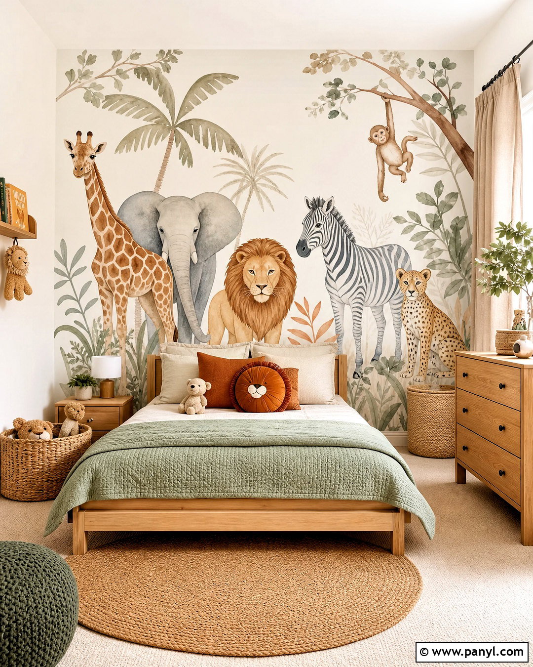 Animal Decal Kids Room Accent Wall - 20 accent wall kids room ideas