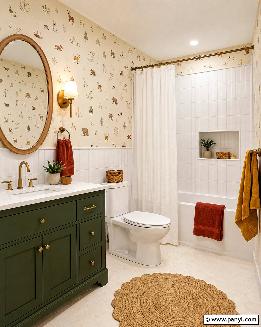 Animal Wallpaper Kids Bathroom - 20 kids bathroom ideas