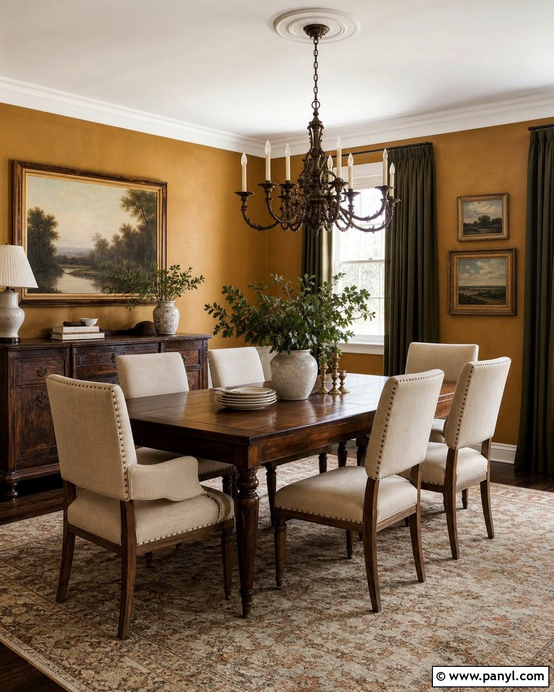 Antique Gold Dining Room - 25 Gold Wall Color Ideas
