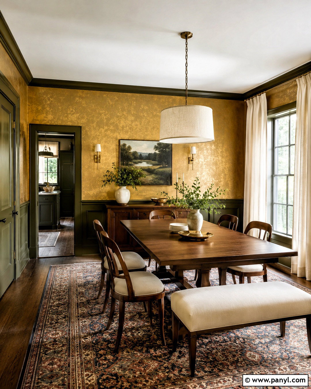 Antique Gold Metallic Paint Dining Room - 20 metallic paint colors