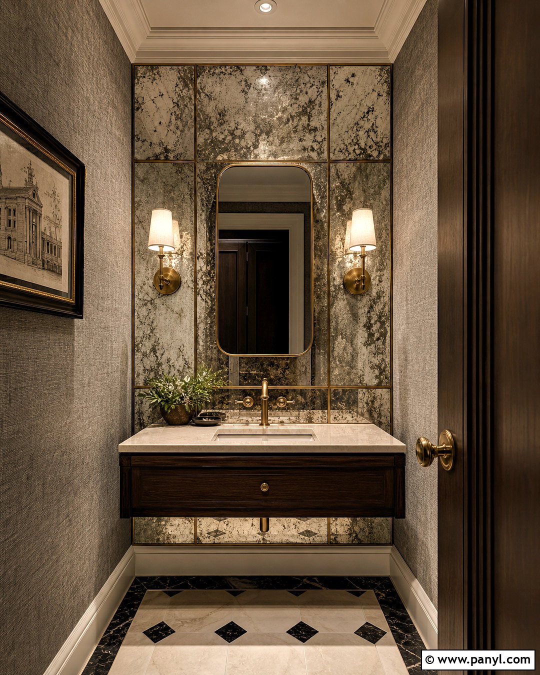 Antique Mirror Bathroom Wall - 20 bathroom statement wall ideas